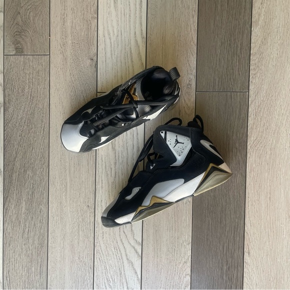 Jordan Other - Jordan Kids Black and White Sneakers with Gold Accents